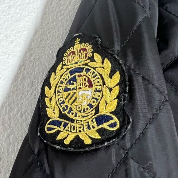 Ralph Lauren Quilted Mockneck Jacket Size M Black - Picture 8 of 12